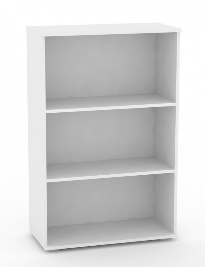 Široký policový regál rea office s30 - bílá