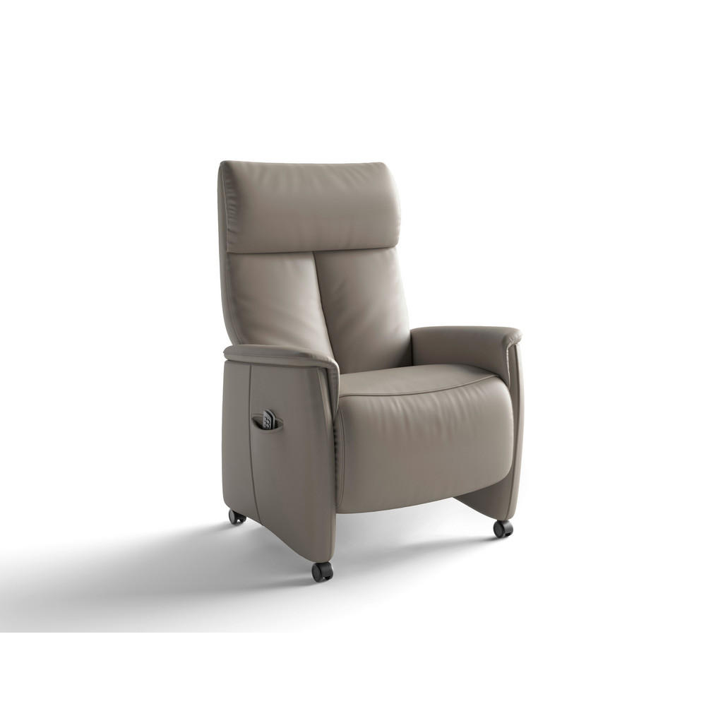 Sit & More RELAXAČNÍ KŘESLO, kůže, šedá