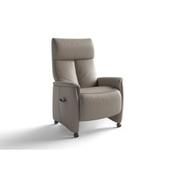 Sit & More RELAXAČNÍ KŘESLO, kůže, šedá