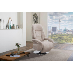 Sit & More RELAXAČNÍ KŘESLO, textil, béžová