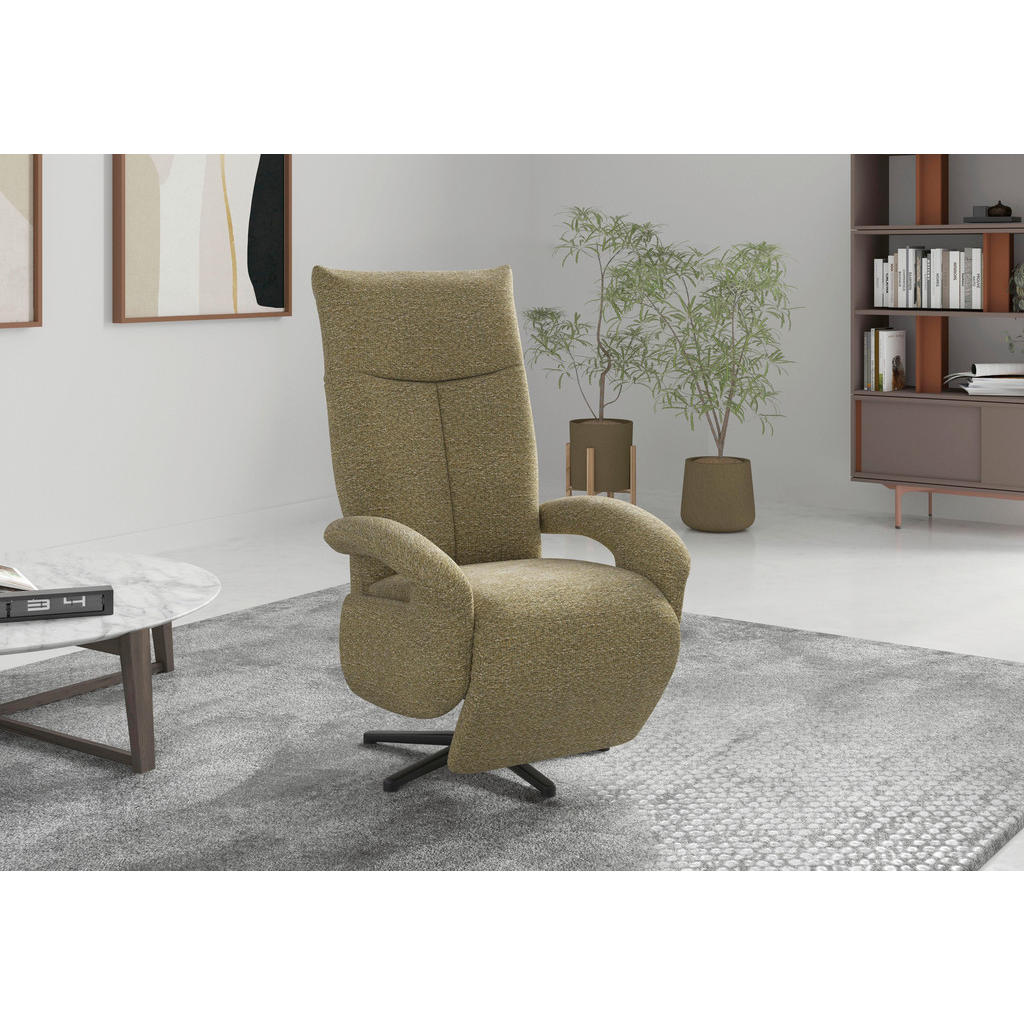 Sit & More RELAXAČNÍ KŘESLO, textil, olivově zelená