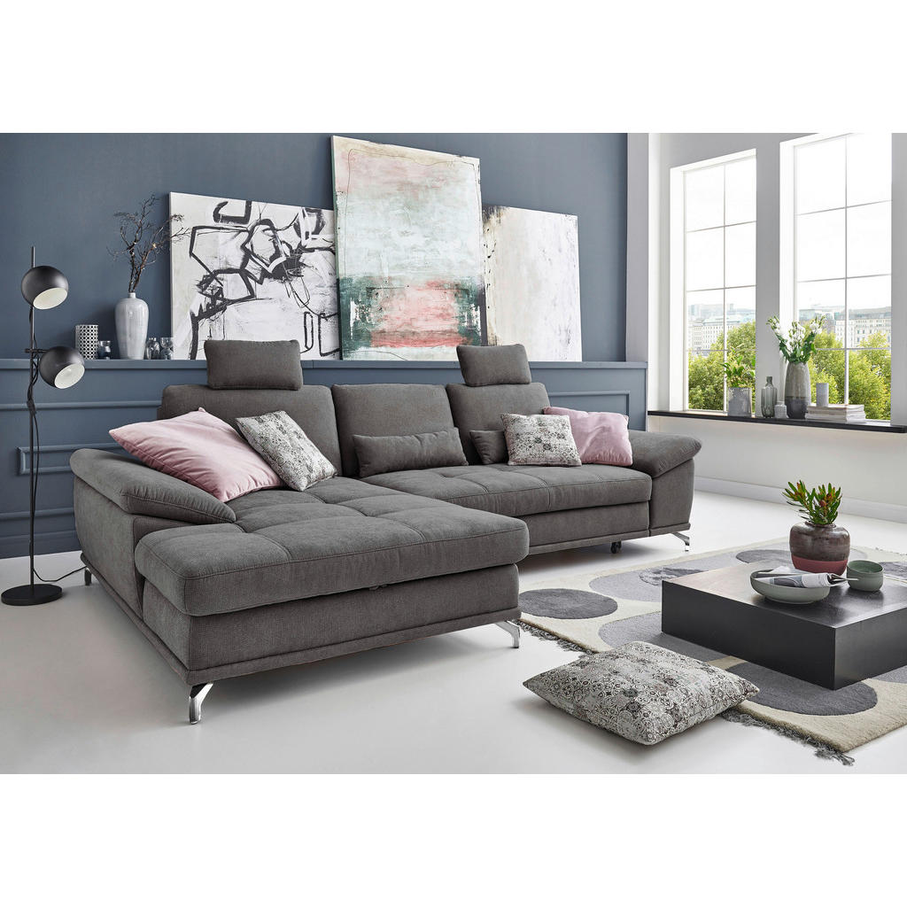 Sit & More ROHOVÁ SEDAČKA, textil, šedá