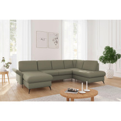 Sit & More SEDACÍ SOUPRAVA, textil, olivově zelená