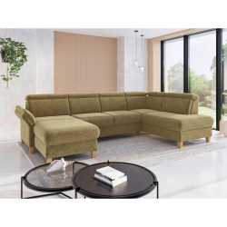 Sit & More SEDACÍ SOUPRAVA, textil, olivově zelená