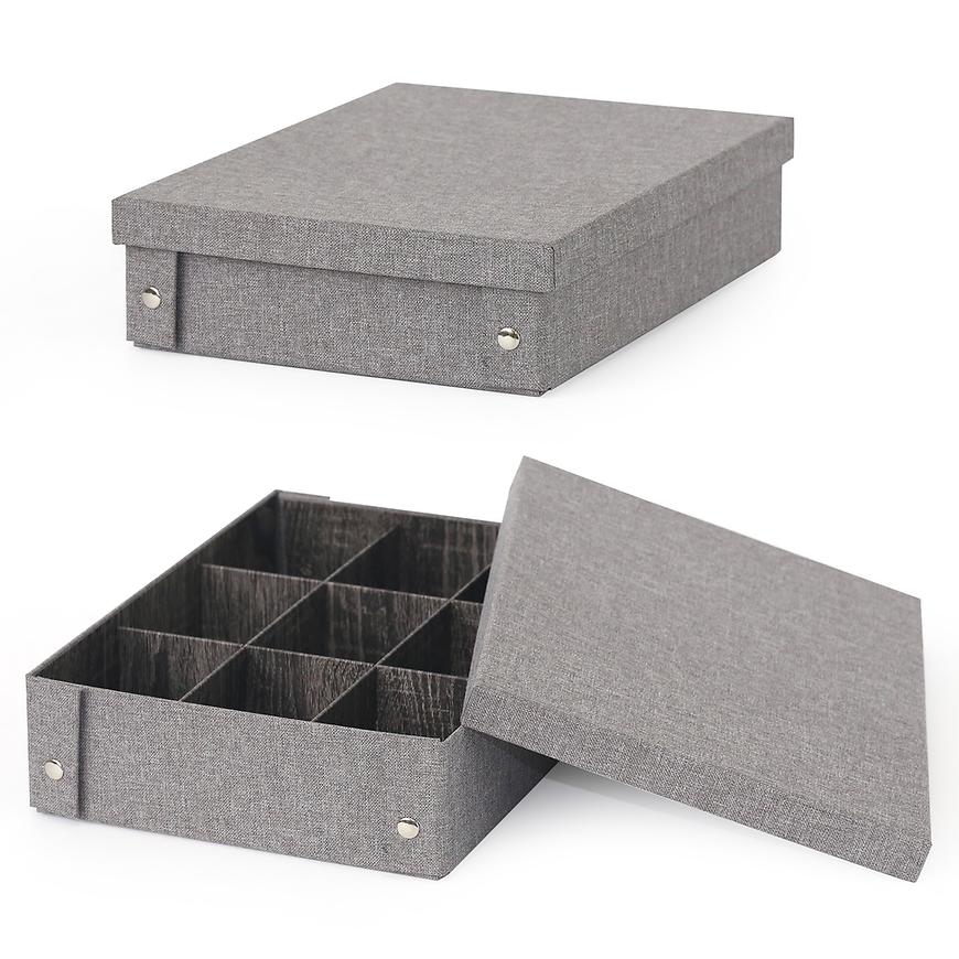 Skládací box šedý 35x8,5x26 cm
