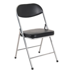 SKLÁDACÍ KŘESLO, černá, barvy hliníku