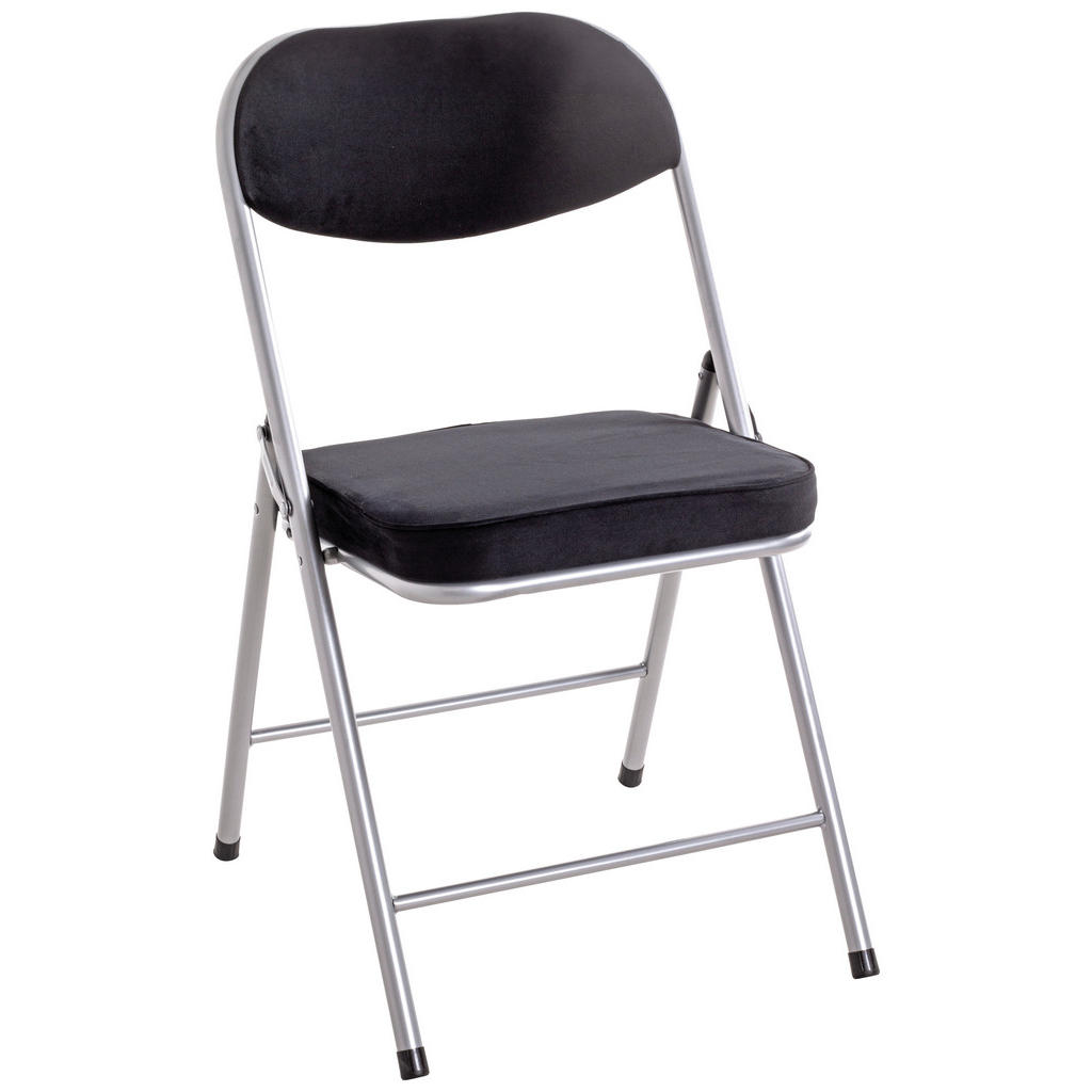 SKLÁDACÍ KŘESLO, černá, barvy hliníku