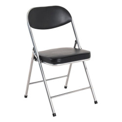 SKLÁDACÍ KŘESLO, černá, barvy hliníku