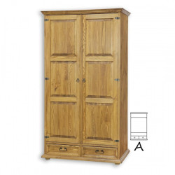 Skříň s šatní tyčí selská szy 101a slim - k09 přírodní borovice