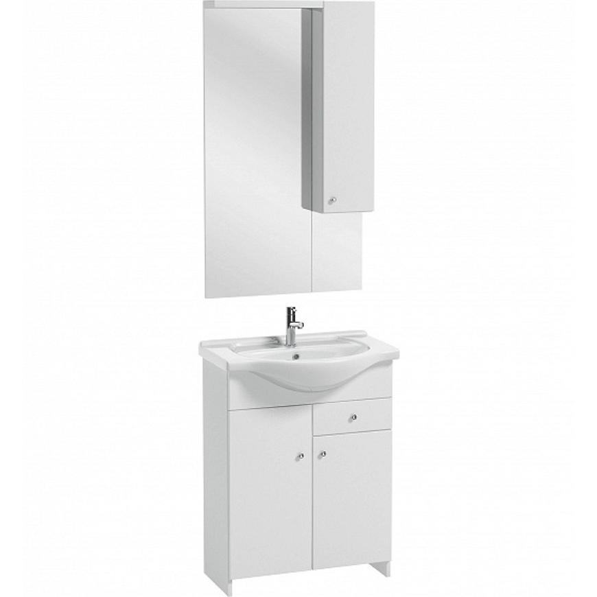 Skříňka s umyvadlem a zrcadlem Bratislava 65 bílý