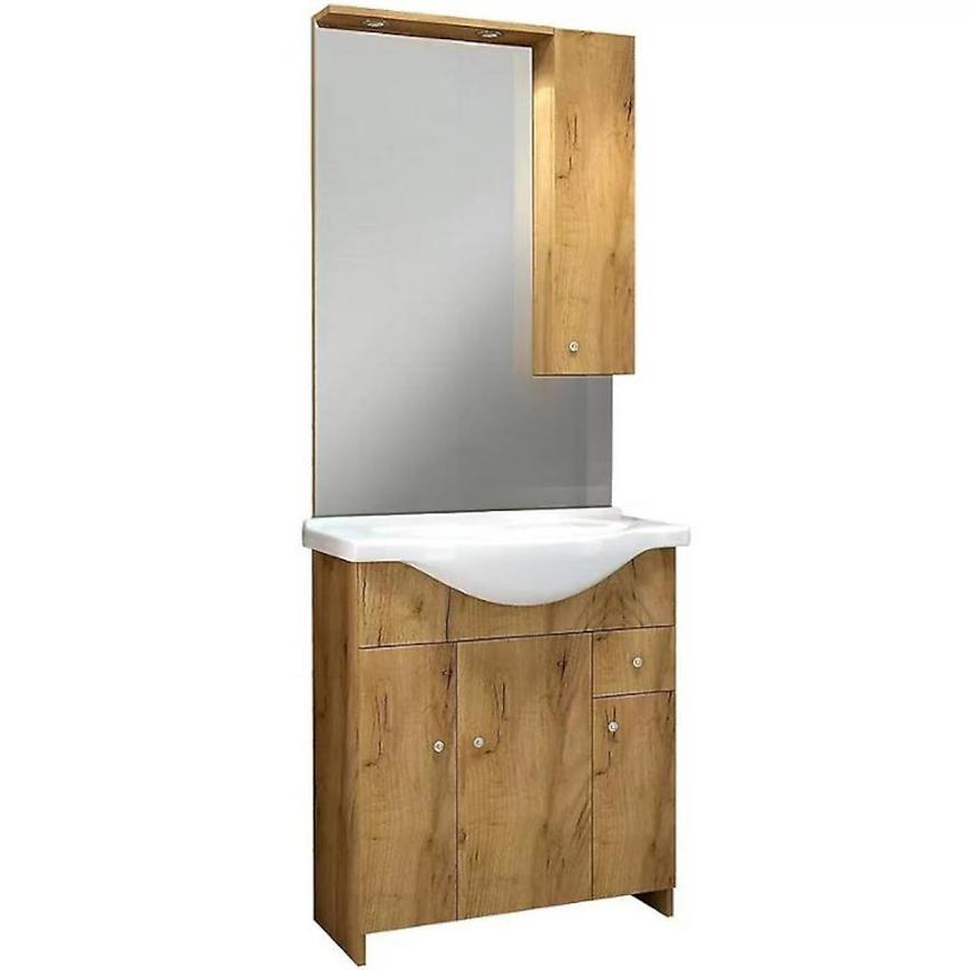 Skříňka s umyvadlem Bratislava 75 zlatý dub