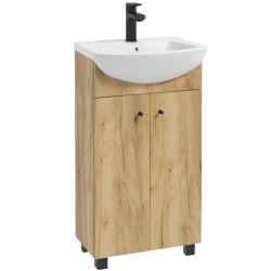 Skříňka s umyvadlem Pik 50 zlatý dub