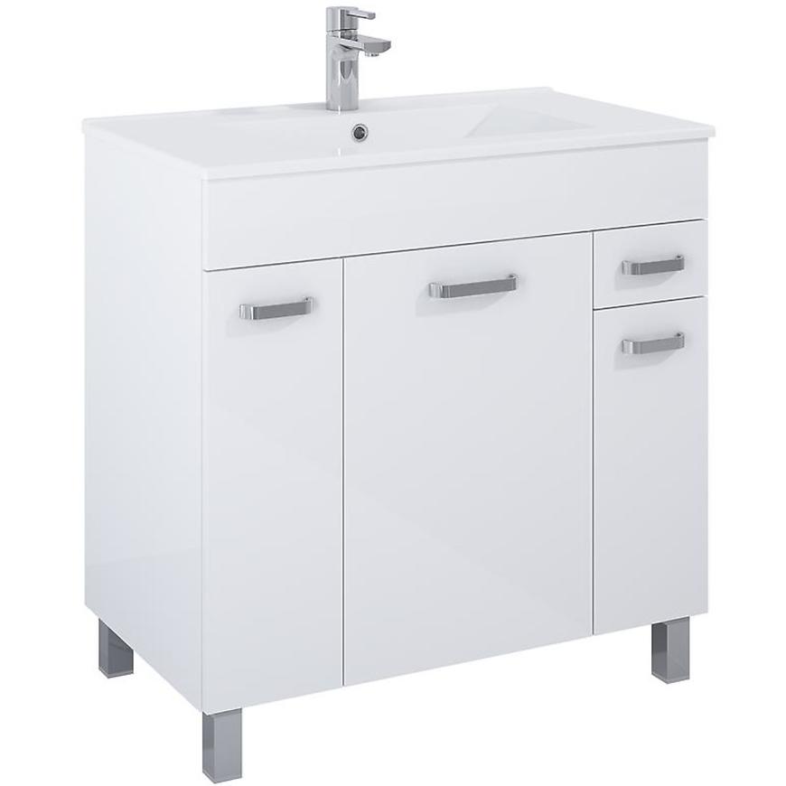 Skříňka s umyvadlem Uno 80 bílý