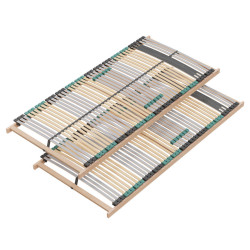 Sleepneo SADA lamelových roštů Premium Strong 200 – 200x200 cm (2x 100x200 cm), nosnost až 200 kg, 42 lamel