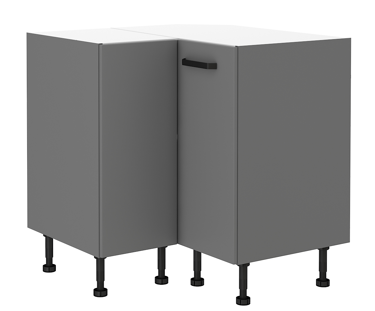 Spodní rohová skříňka Nessa 90x90 DN 2F BB Barva korpusu: Antracit, Barva dvířek: Antracit