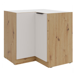 Spodní rohová skříňka Solea 90x90 DN 2F BB Barva korpusu: Dub artisan, Barva dvířek: Kašmír