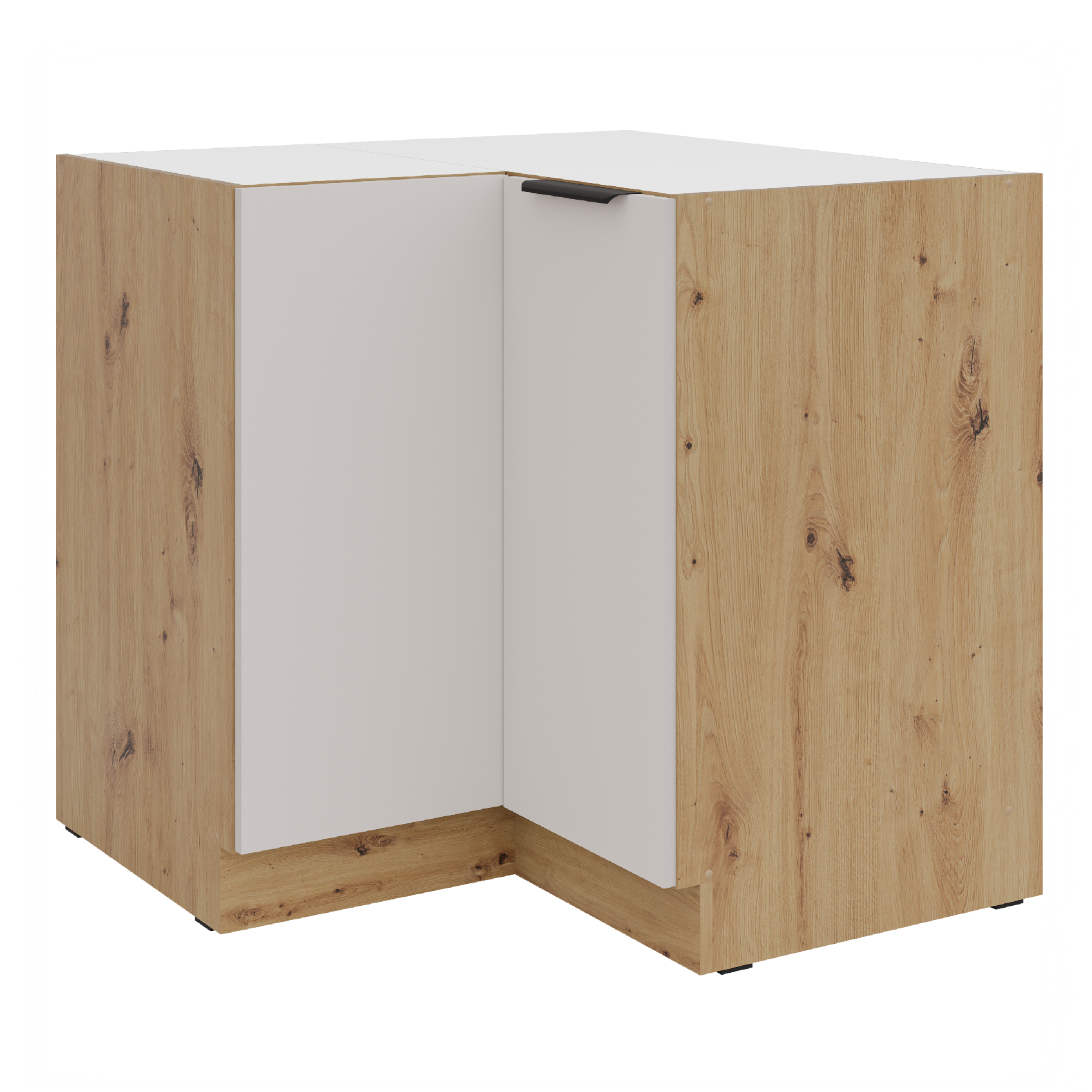 Spodní rohová skříňka Solea 90x90 DN 2F BB Barva korpusu: Dub artisan, Barva dvířek: Kašmír