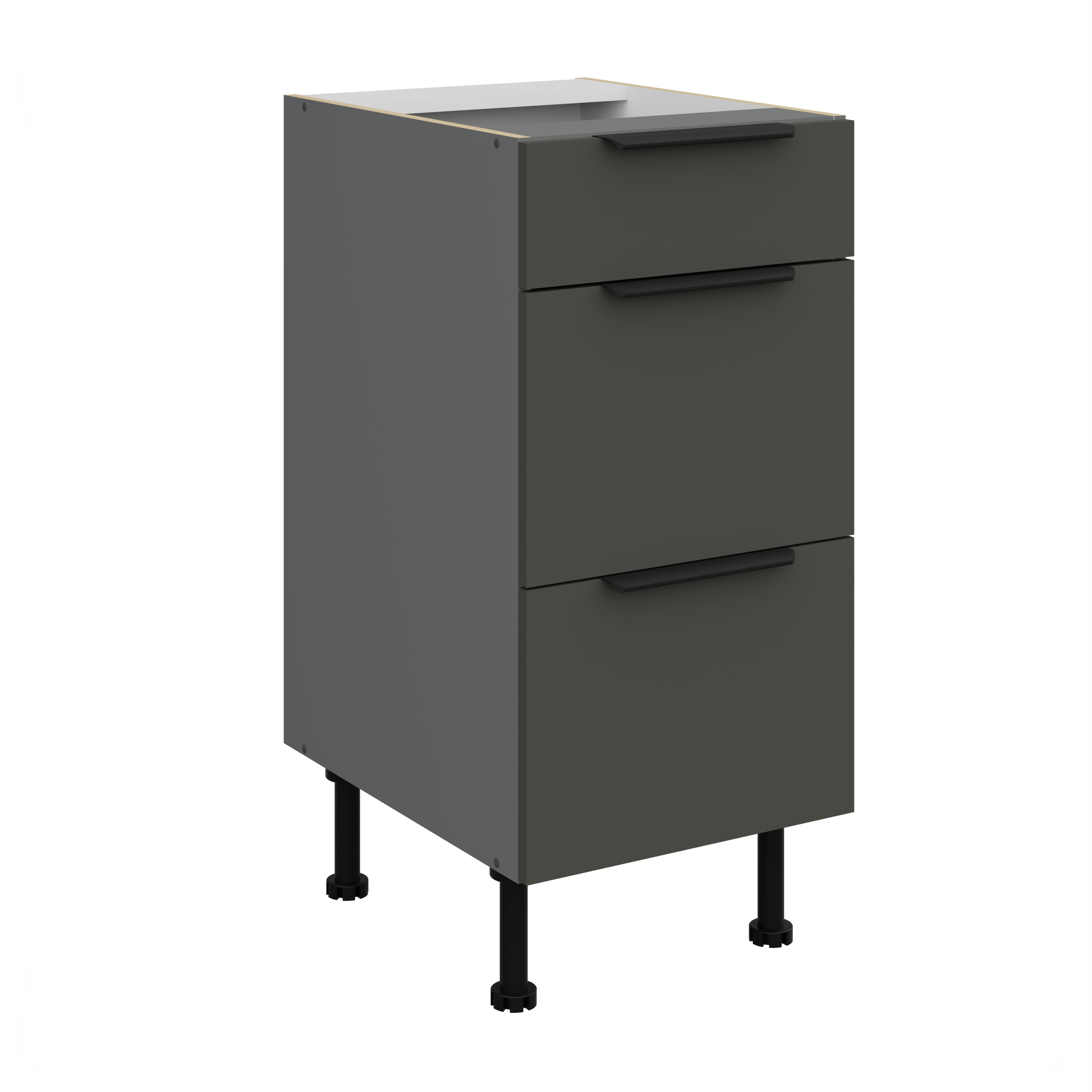 Spodní skříňka Aria ANT 40 D 3S BB - Premium Box Barva korpusu: Antracit, Barva dvířek: GR - Graphite AFM