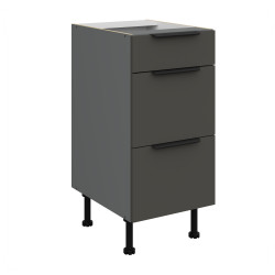Spodní skříňka Aria ANT 40 D 3S BB - Premium Box Barva korpusu: Antracit, Barva dvířek: GR - Graphite AFM