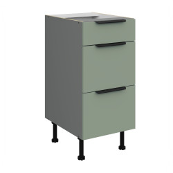 Spodní skříňka Aria ANT 40 D 3S BB - Premium Box Barva korpusu: Antracit, Barva dvířek: SA - Aquamarine AFM