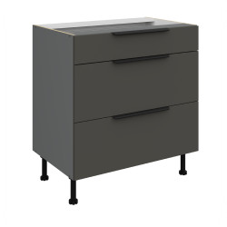 Spodní skříňka Aria ANT 80 D 3S BB - Premium Box Barva korpusu: Antracit, Barva dvířek: GR - Graphite AFM