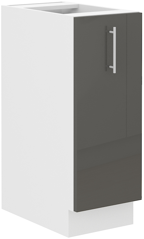 Spodní skříňka Lara 30 D CARGO BB Barva korpusu: Bílá, Barva dvířek: Šedý lesk