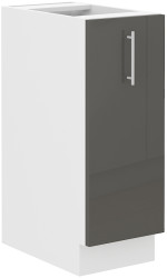 Spodní skříňka Lara 30 D CARGO BB Barva korpusu: Bílá, Barva dvířek: Šedý lesk
