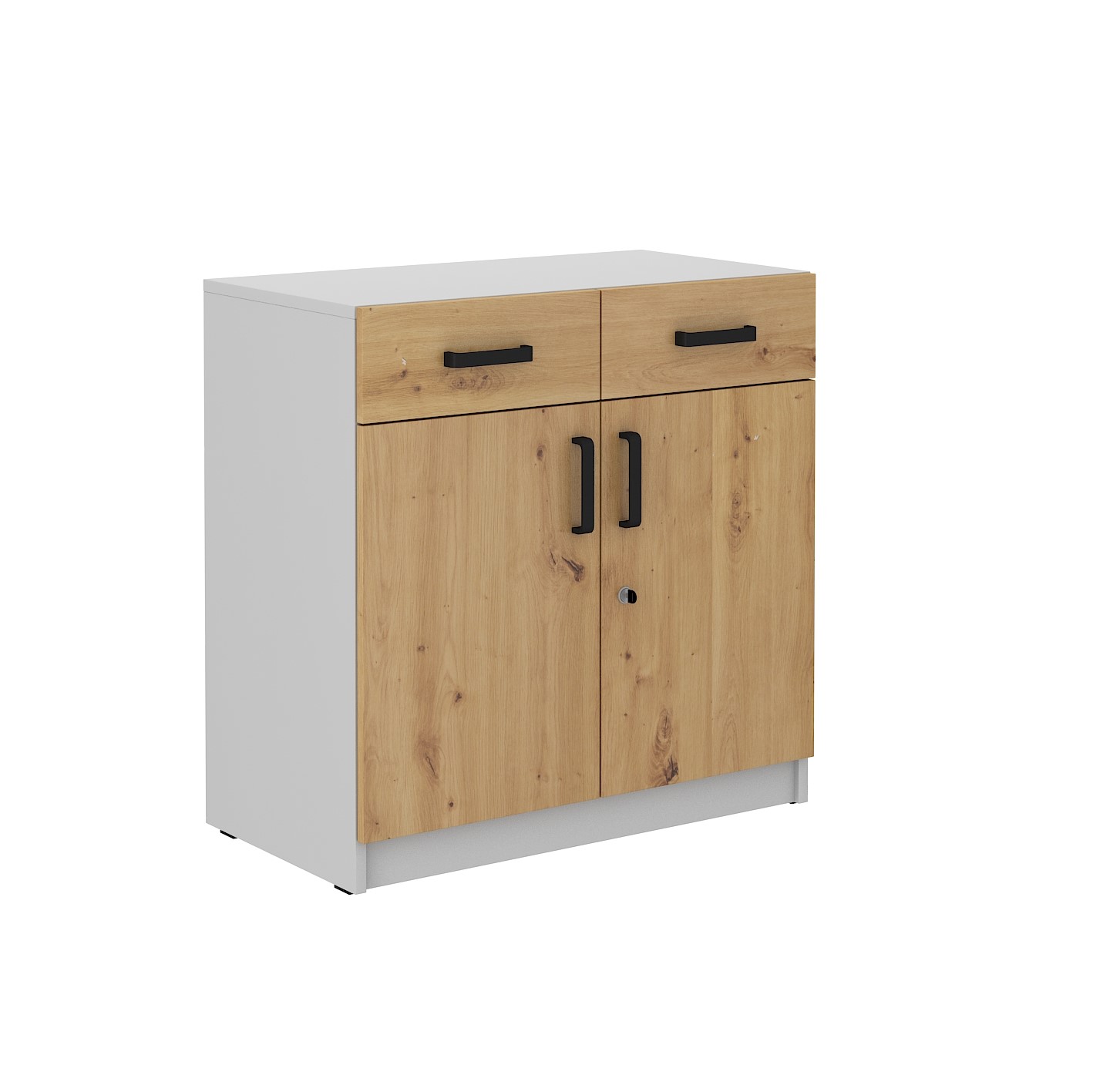 Spodní skříňka Malta 105 2F2S Barva korpusu: Šedá + Dub artisan