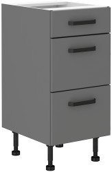 Spodní skříňka Nessa 40 D 3S BB - Premium Box Barva korpusu: Antracit, Barva dvířek: Antracit