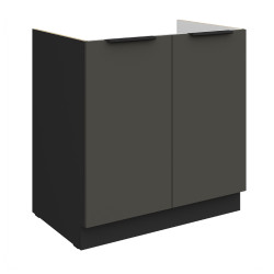 Spodní skříňka pod dřez Aria 80 ZL 1S BB - Premium Box Barva korpusu: Černá, Barva dvířek: GR - Graphite AFM