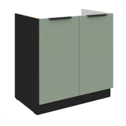 Spodní skříňka pod dřez Aria 80 ZL 1S BB - Premium Box Barva korpusu: Černá, Barva dvířek: SA - Aquamarine AFM