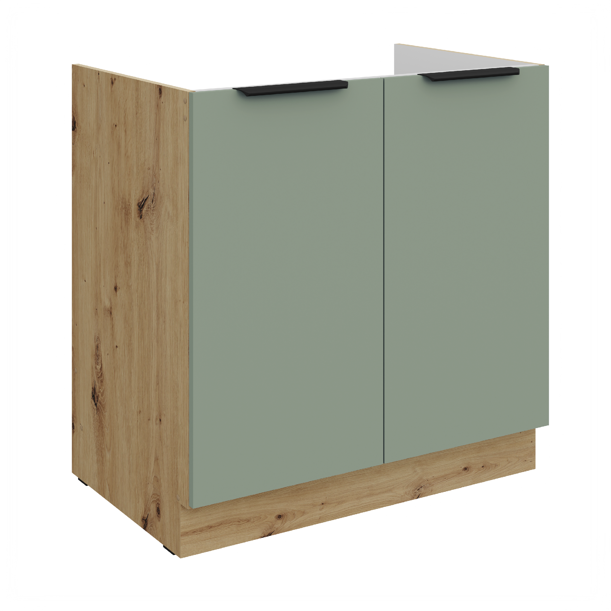 Spodní skříňka pod dřez Aria 80 ZL 1S BB - Premium Box Barva korpusu: Dub artisan, Barva dvířek: SA - Aquamarine AFM