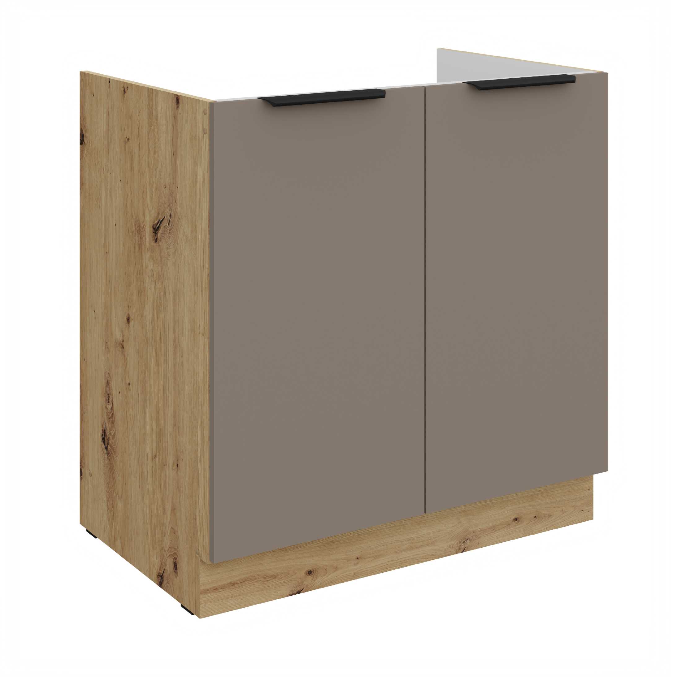 Spodní skříňka pod dřez Aria 80 ZL 1S BB - Premium Box Barva korpusu: Dub artisan, Barva dvířek: TA - Sandgrau AFM