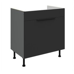 Spodní skříňka pod dřez Aria ANT 80 ZL 1S BB - Premium Box Barva korpusu: Antracit, Barva dvířek: BL - Black AFM