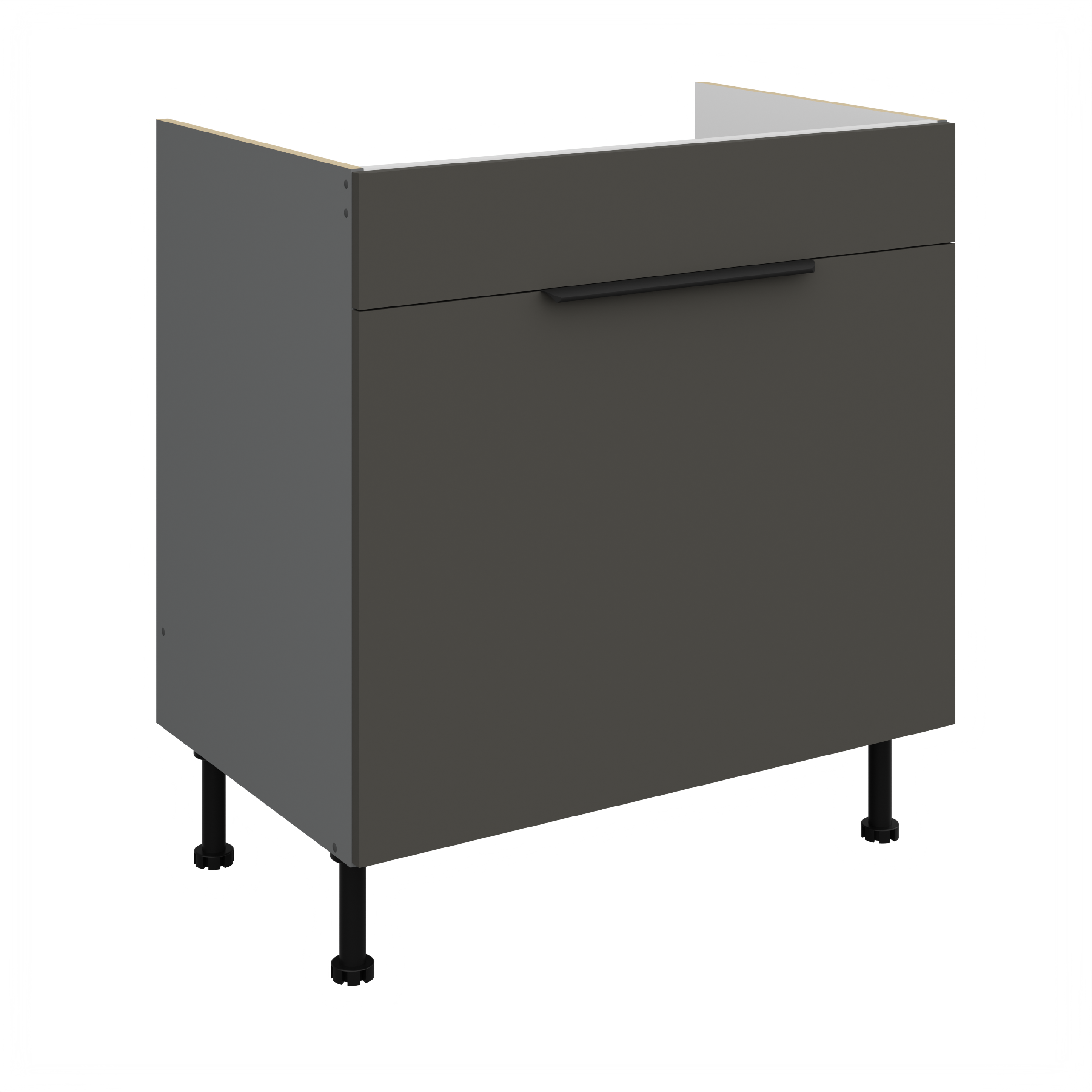 Spodní skříňka pod dřez Aria ANT 80 ZL 1S BB - Premium Box Barva korpusu: Antracit, Barva dvířek: GR - Graphite AFM