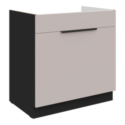 Spodní skříňka pod dřez Arona 80 ZL 1S BB - Premium Box Barva korpusu: Černá, Barva dvířek: Kašmír