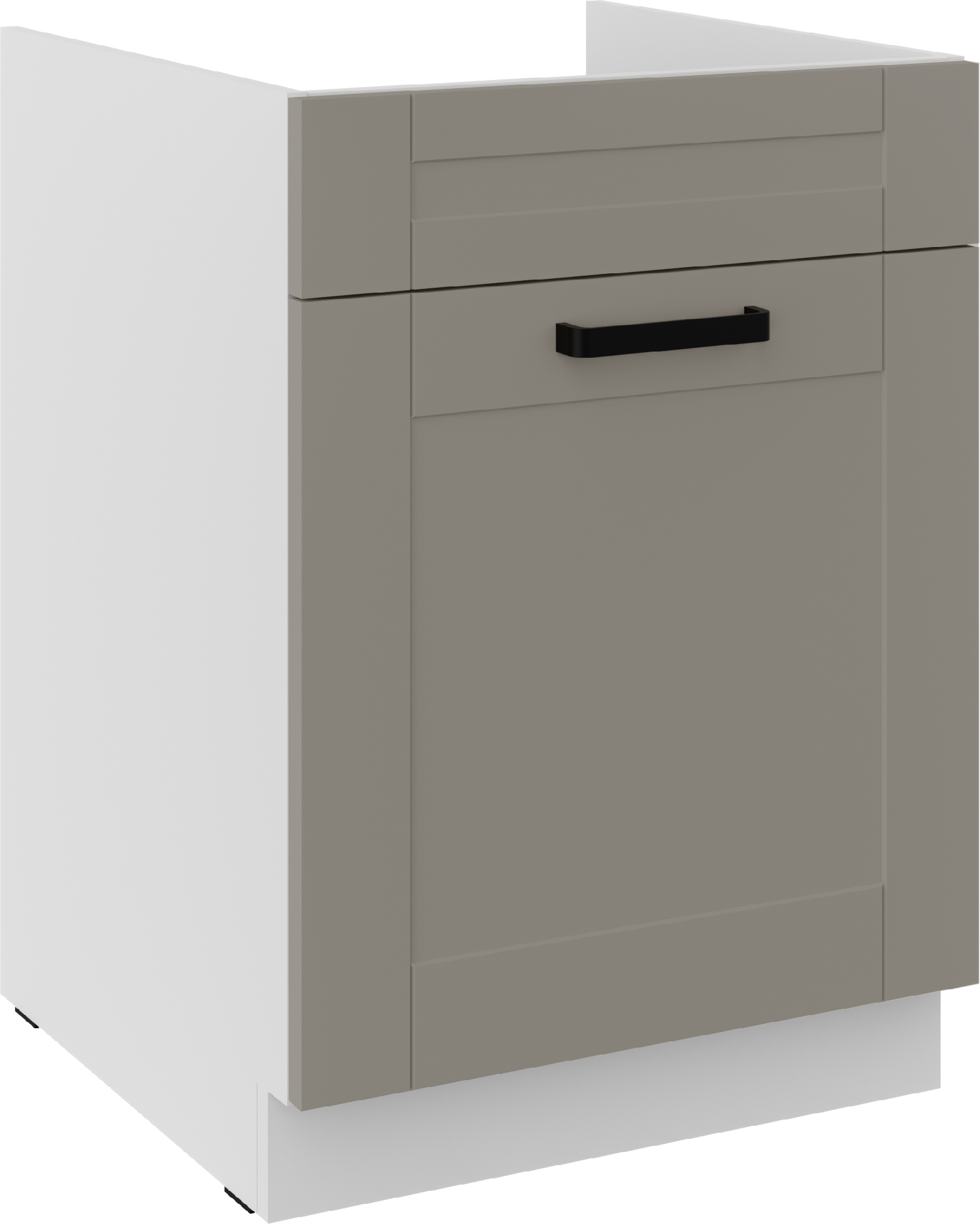 Spodní skříňka pod dřez Luna 60 ZL 1S BB - Premium Box Barva korpusu: Bílá, Barva dvířek: Clay Grey