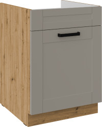 Spodní skříňka pod dřez Luna 60 ZL 1S BB - Premium Box Barva korpusu: Dub artisan, Barva dvířek: Clay Grey