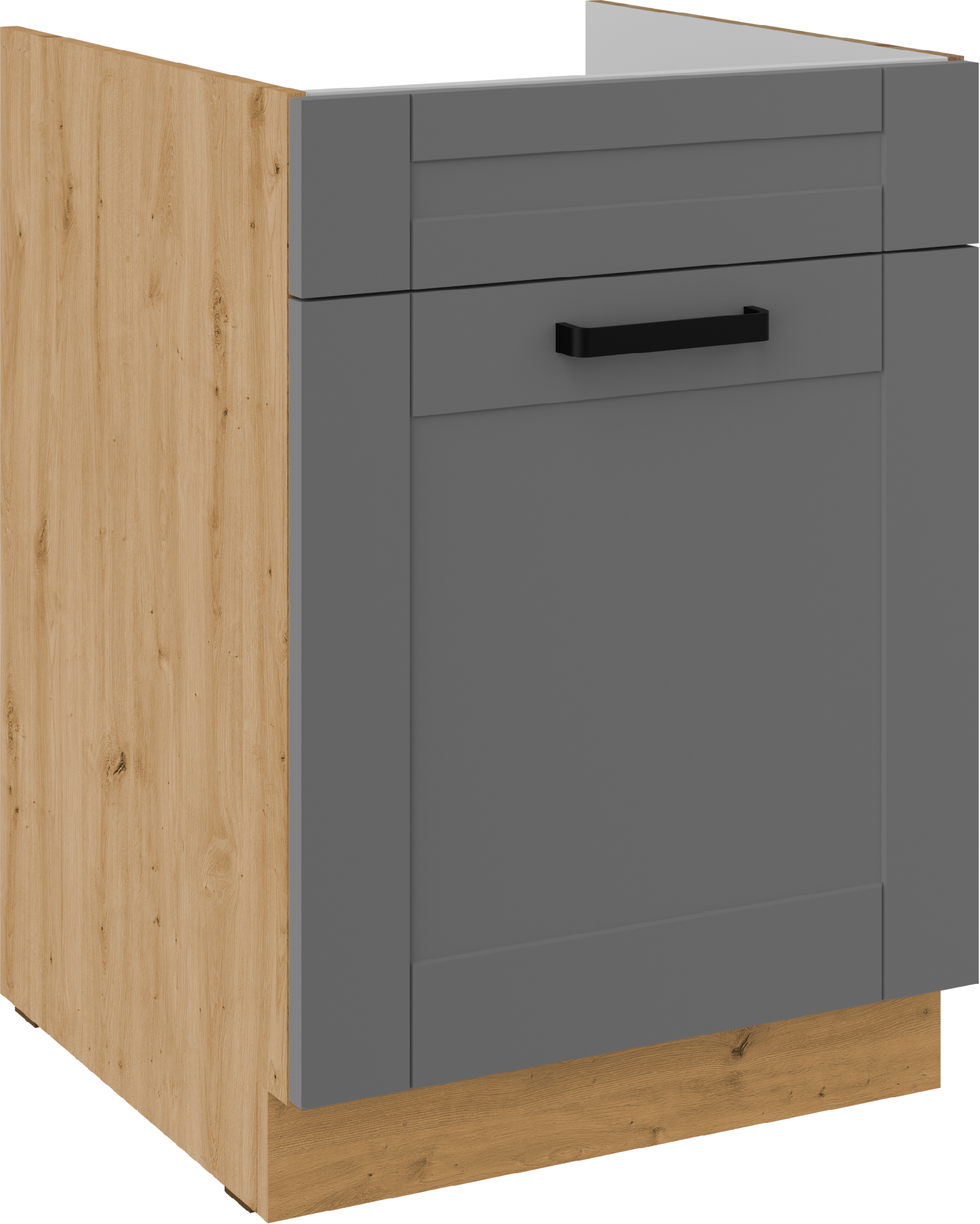 Spodní skříňka pod dřez Luna 60 ZL 1S BB - Premium Box Barva korpusu: Dub artisan, Barva dvířek: Dust Grey