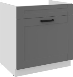 Spodní skříňka pod dřez Luna 80 ZL 1S BB - Premium Box Barva korpusu: Bílá, Barva dvířek: Dust Grey