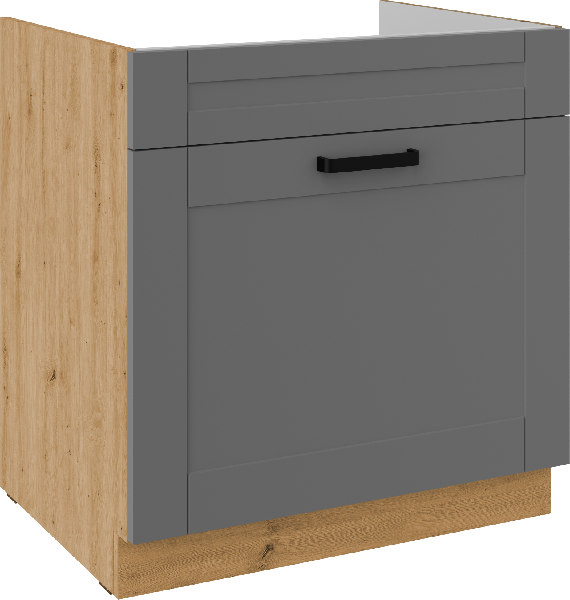 Spodní skříňka pod dřez Luna 80 ZL 1S BB - Premium Box Barva korpusu: Dub artisan, Barva dvířek: Dust Grey