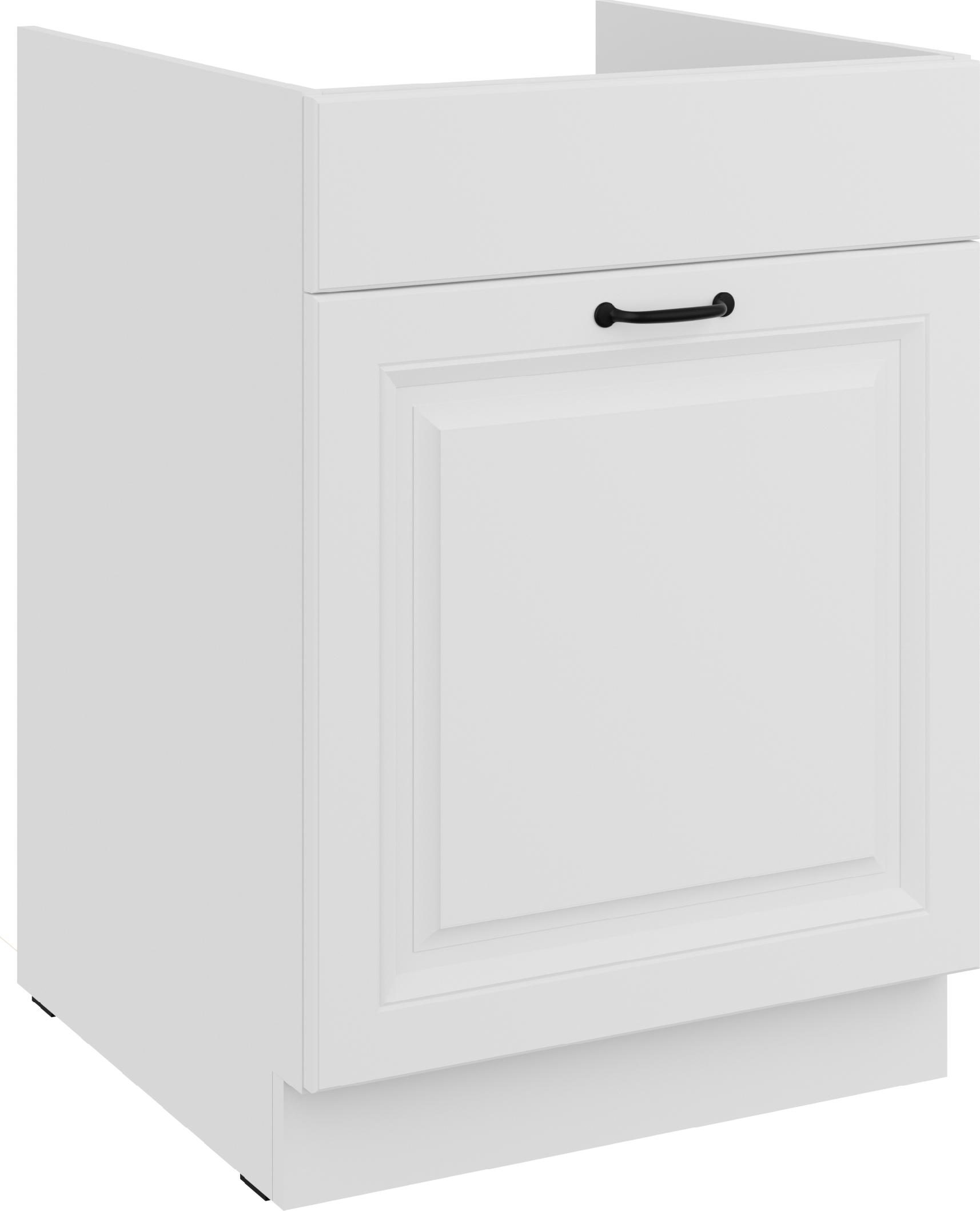 Spodní skříňka pod dřez Stilo 60 ZL 1S BB - Premium Box Barva korpusu: Bílá, Barva dvířek: Bílá