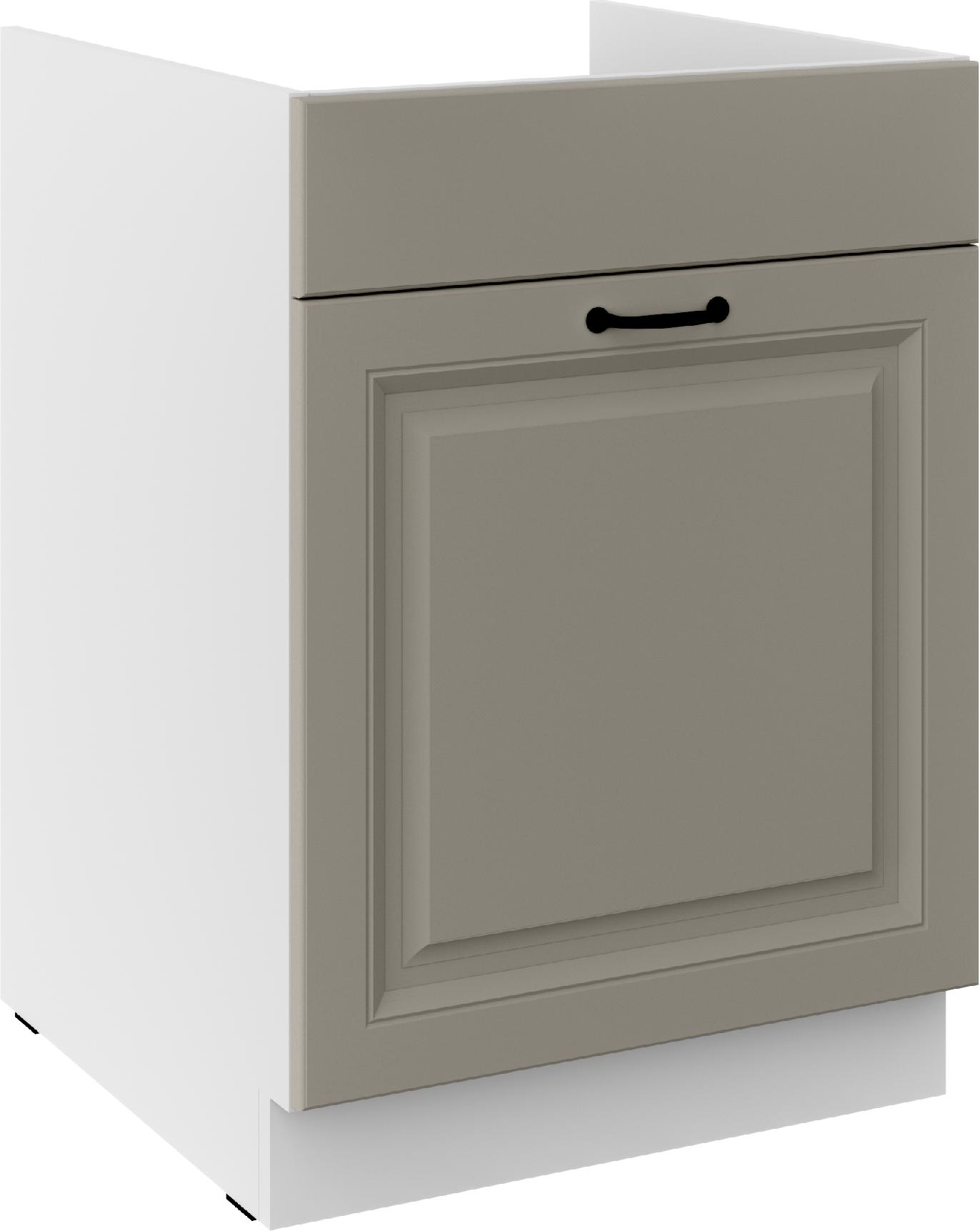Spodní skříňka pod dřez Stilo 60 ZL 1S BB - Premium Box Barva korpusu: Bílá, Barva dvířek: Clay Grey