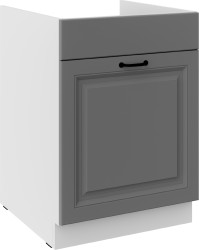 Spodní skříňka pod dřez Stilo 60 ZL 1S BB - Premium Box Barva korpusu: Bílá, Barva dvířek: Dust Grey