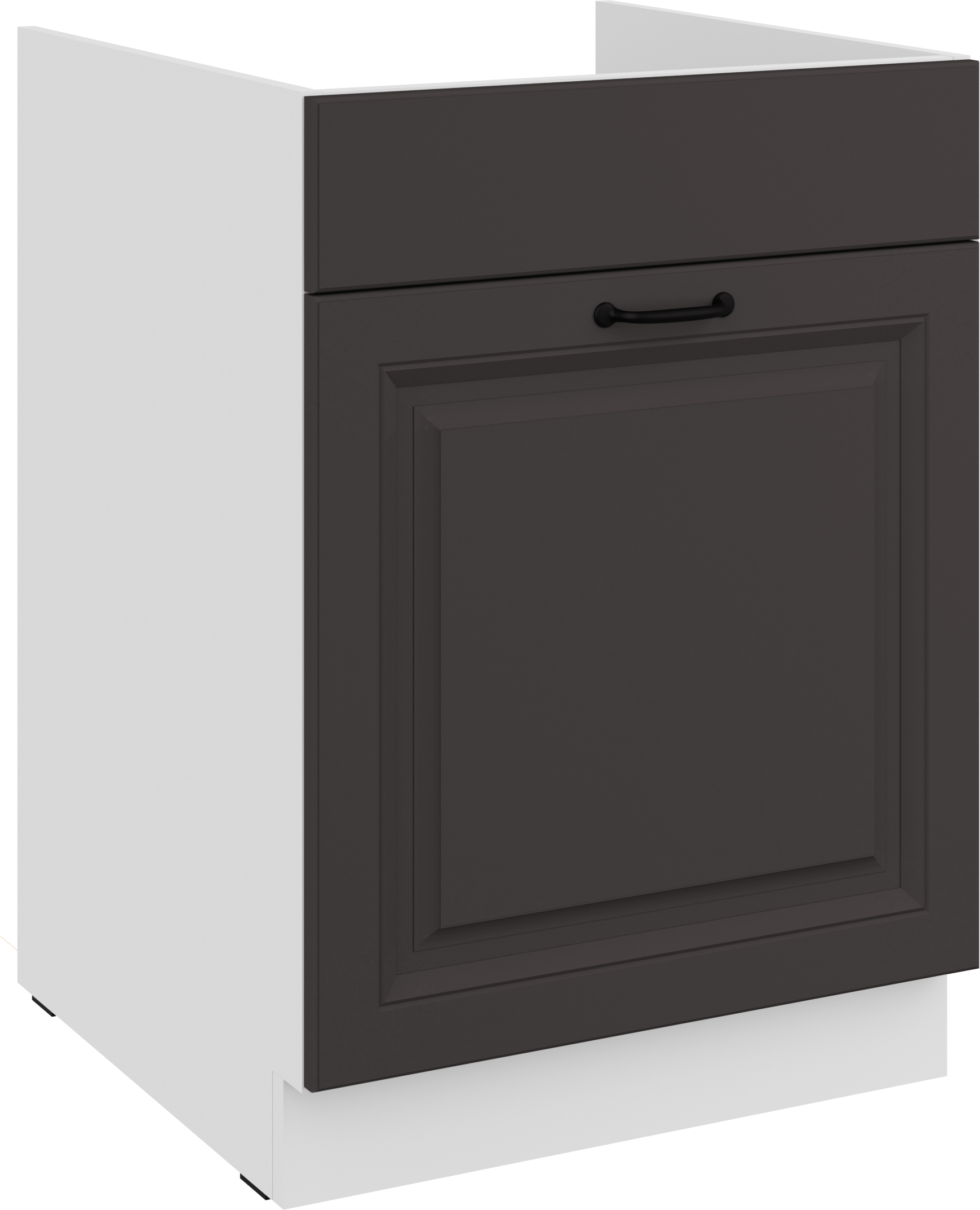 Spodní skříňka pod dřez Stilo 60 ZL 1S BB - Premium Box Barva korpusu: Bílá, Barva dvířek: Grafit