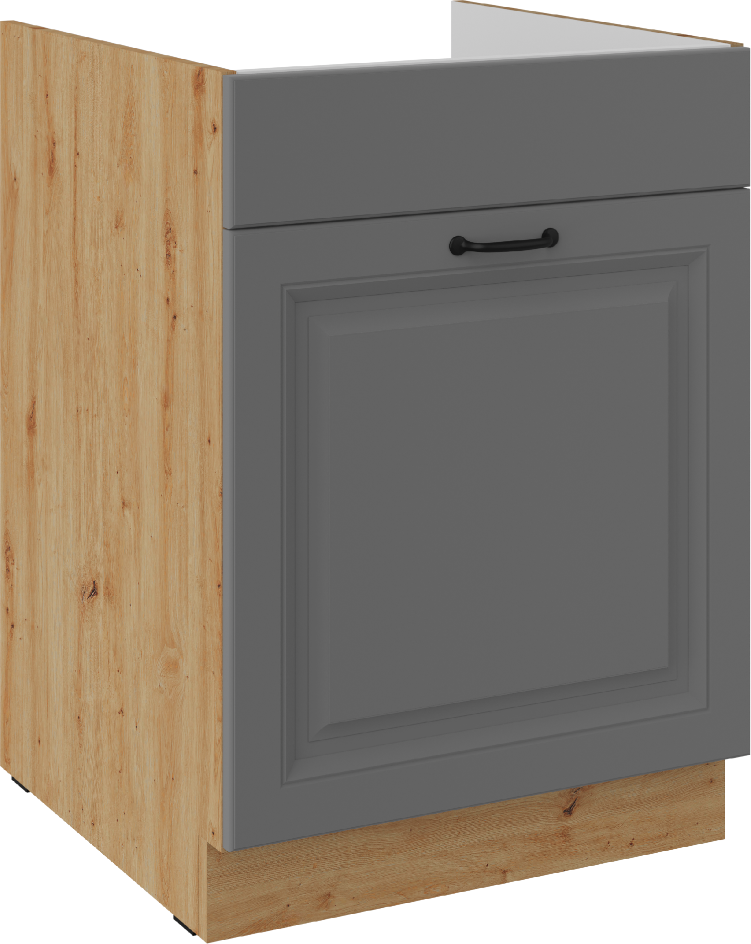 Spodní skříňka pod dřez Stilo 60 ZL 1S BB - Premium Box Barva korpusu: Dub artisan, Barva dvířek: Dust Grey