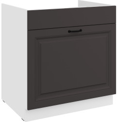 Spodní skříňka pod dřez Stilo 80 ZL 1S BB - Premium Box Barva korpusu: Bílá, Barva dvířek: Grafit