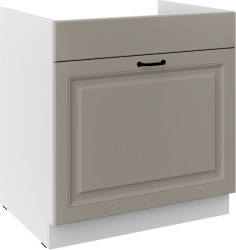 Spodní skříňka pod dřez Stilo 80 ZL 1S BB - Premium Box Barva korpusu: Bílá, Barva dvířek: Clay Grey