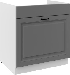 Spodní skříňka pod dřez Stilo 80 ZL 1S BB - Premium Box Barva korpusu: Bílá, Barva dvířek: Dust Grey