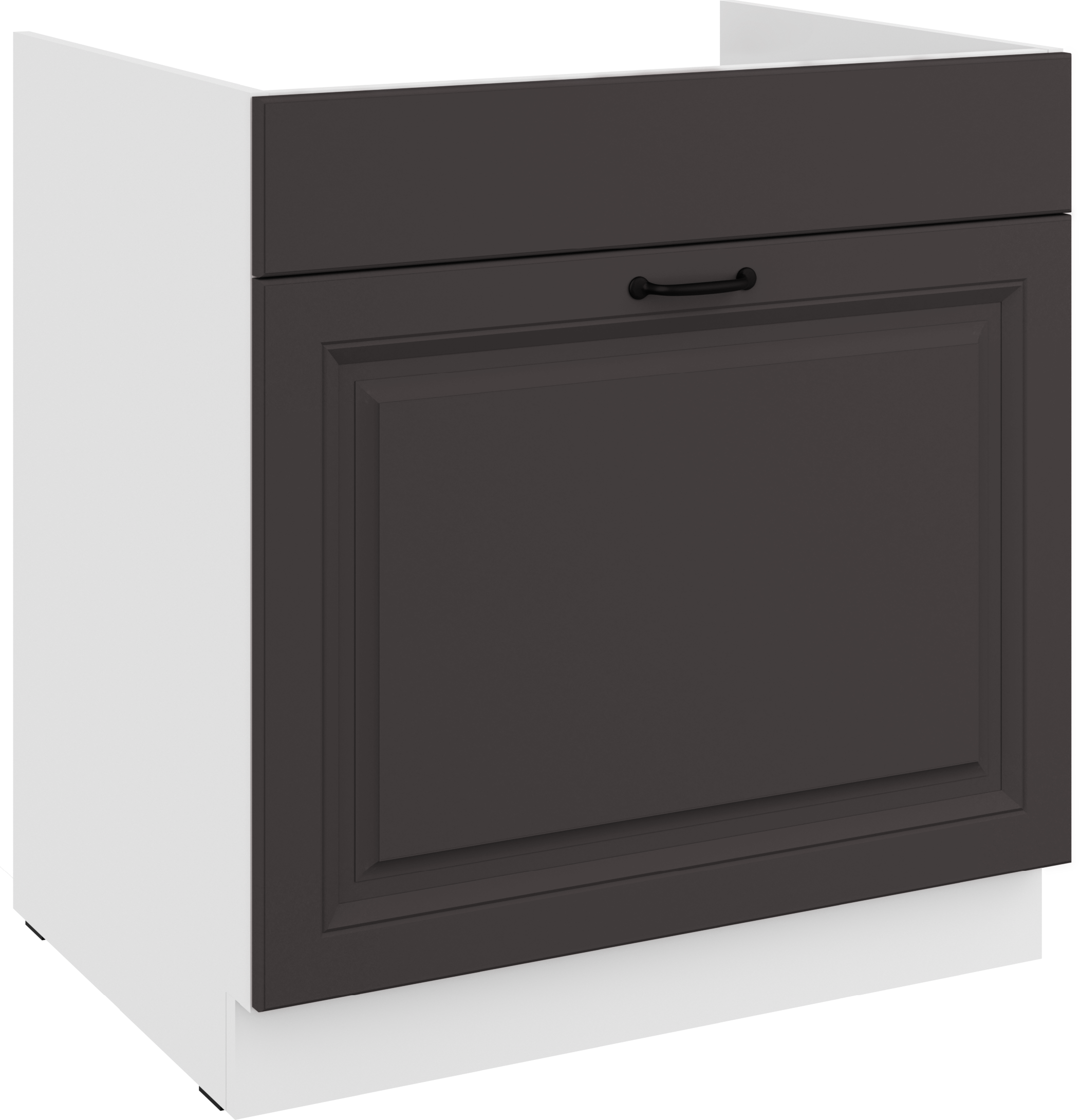 Spodní skříňka pod dřez Stilo 80 ZL 1S BB - Premium Box Barva korpusu: Bílá, Barva dvířek: Grafit